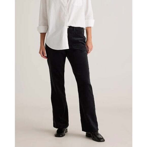 Quince Black Corduroy Pants NWT Sz 6 - Picture 2 of 4